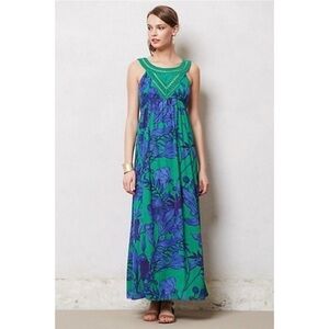 Anthropologie Edme & Esyllte Sesvenna Floral Embroidered Maxi Dress Size 2